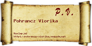 Pohrancz Viorika névjegykártya